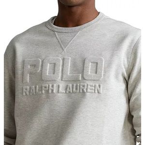 NWT Polo Ralph Lauren Mens Double knit logo print sweatshirt - lt sport heather